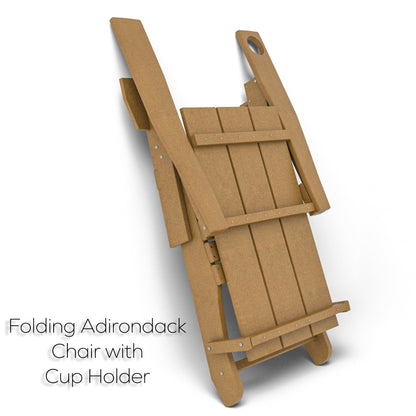 PolyTEAK RESINTEAK Newport Adirondack Folding Chair