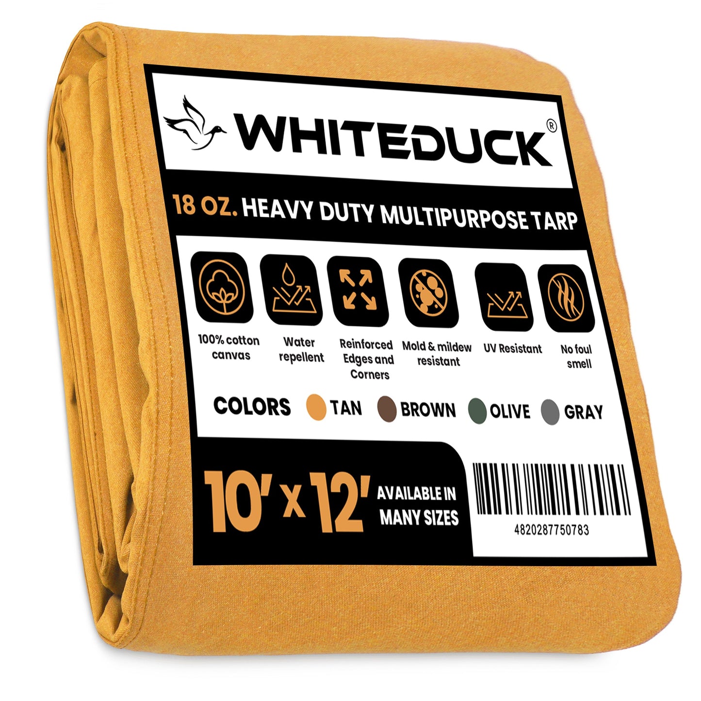 White Duck Outdoors 18 oz. 100% Cotton Canvas Tarp