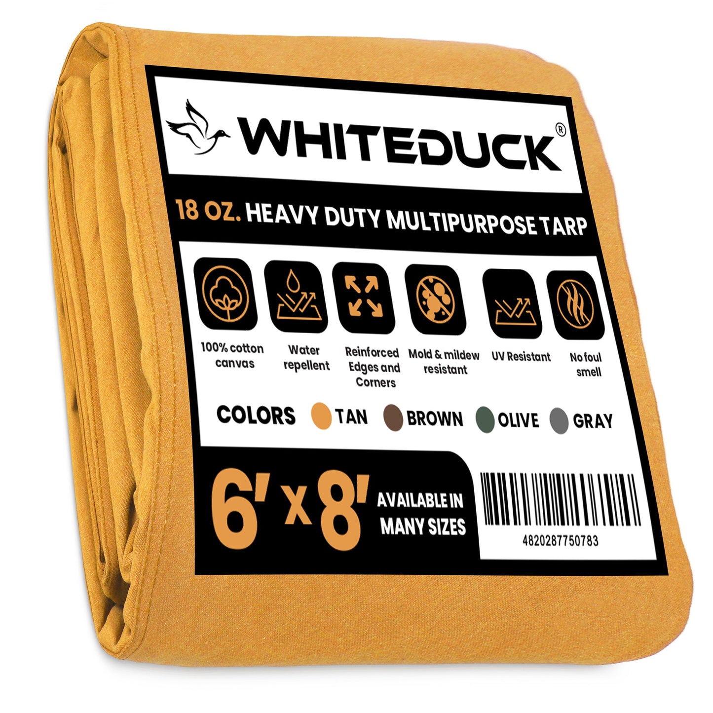 White Duck Outdoors 18 oz. 100% Cotton Canvas Tarp