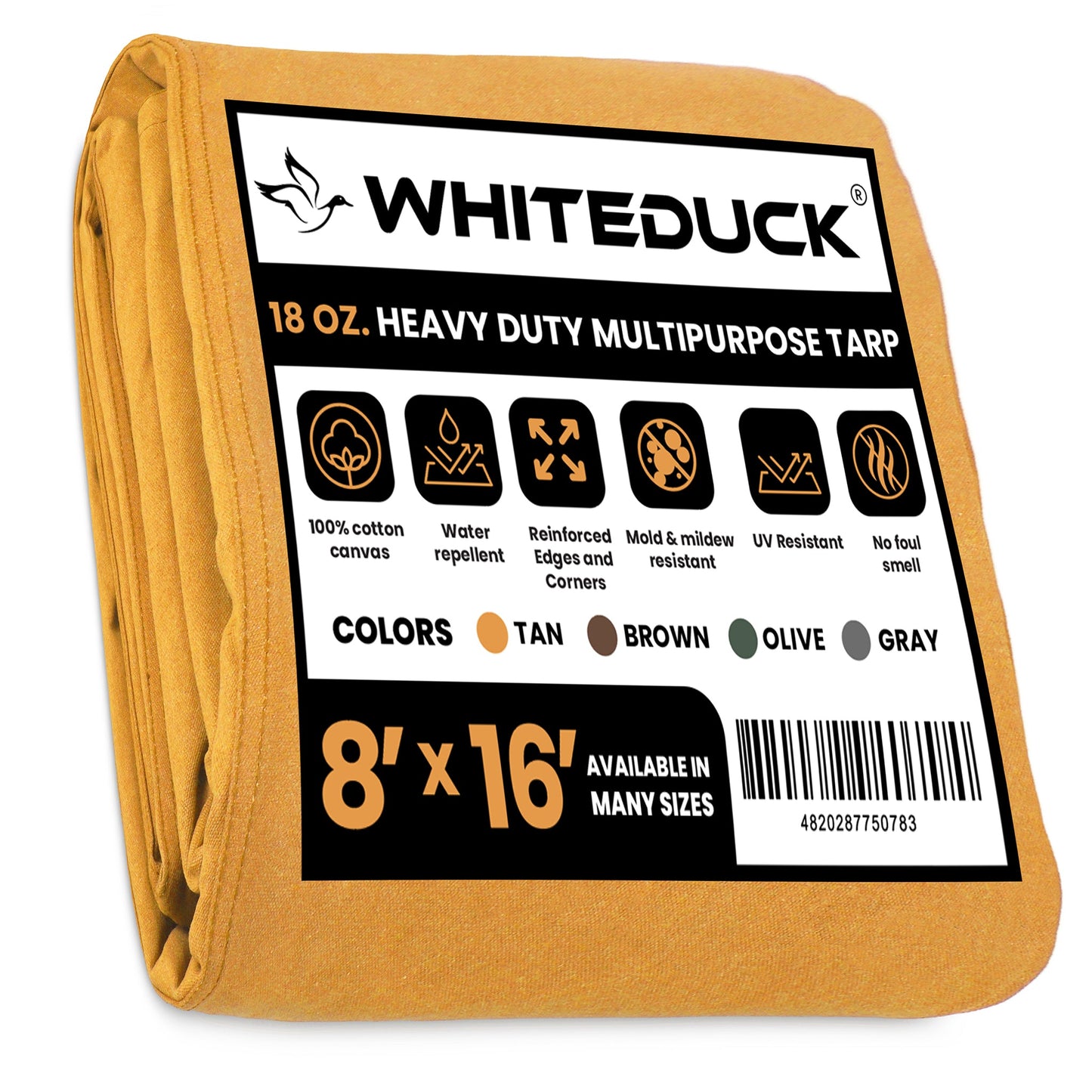 White Duck Outdoors 18 oz. 100% Cotton Canvas Tarp