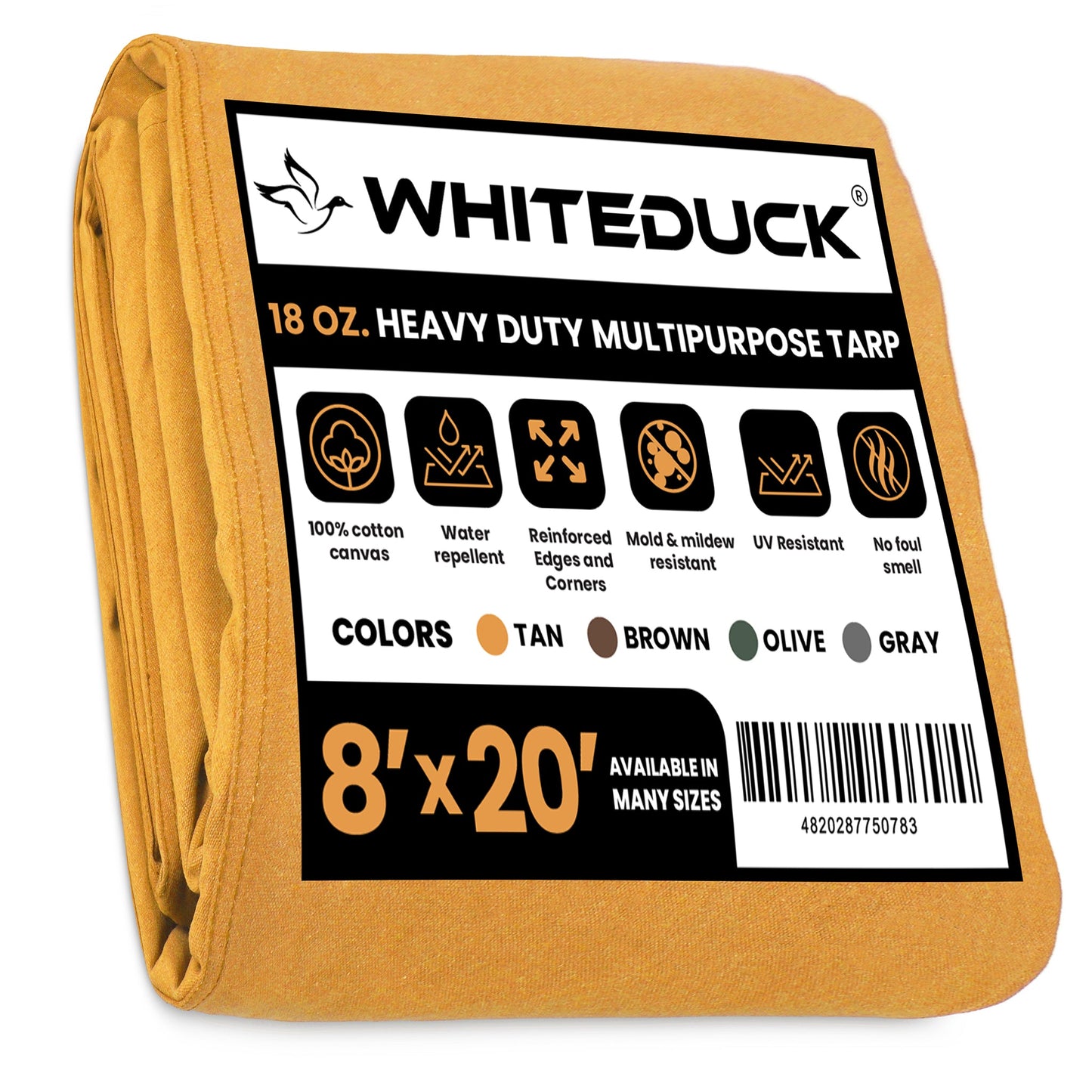 White Duck Outdoors 18 oz. 100% Cotton Canvas Tarp