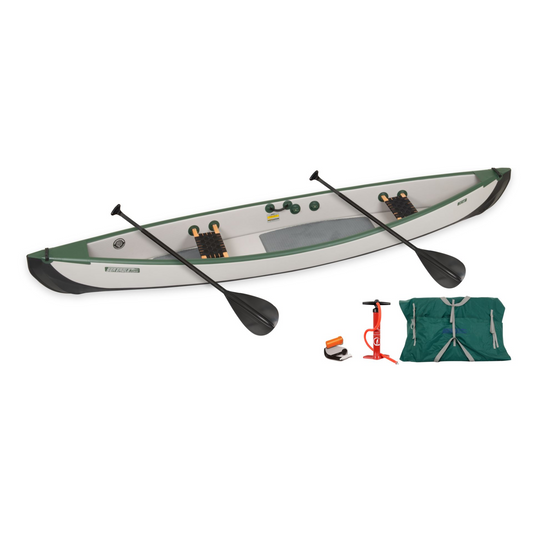 Sea Eagle Travel Canoe 16 Wood/Web Seats 2 Person Start Up Package