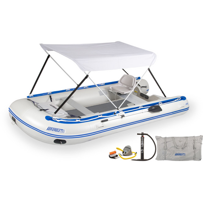 Sea Eagle 14' Sport Runabout Drop Stitch Swivel Seat Canopy Package