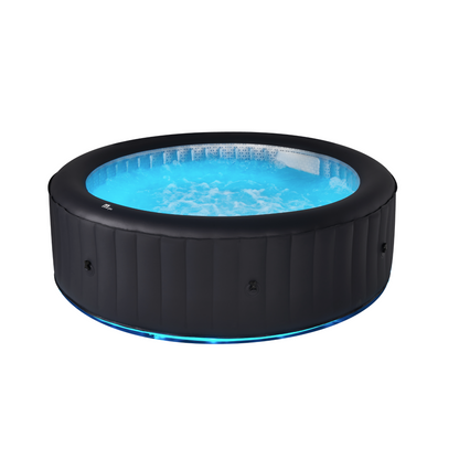 MSpa Urban Series Aurora Round 6 Person Portable Outdoor Hot Tub Spa With LED Lights