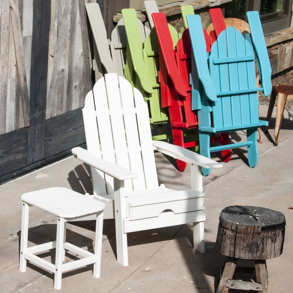 PolyTEAK New Tradition Folding Adirondack Chair by ResinTeak