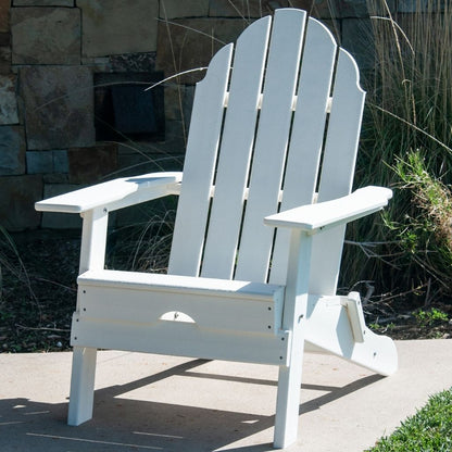 PolyTEAK New Tradition Folding Adirondack Chair by ResinTeak