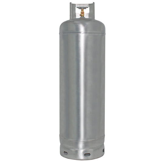 Flame King 100lb Empty Galvanized Propane Tank LP Cylinder with POL Valve