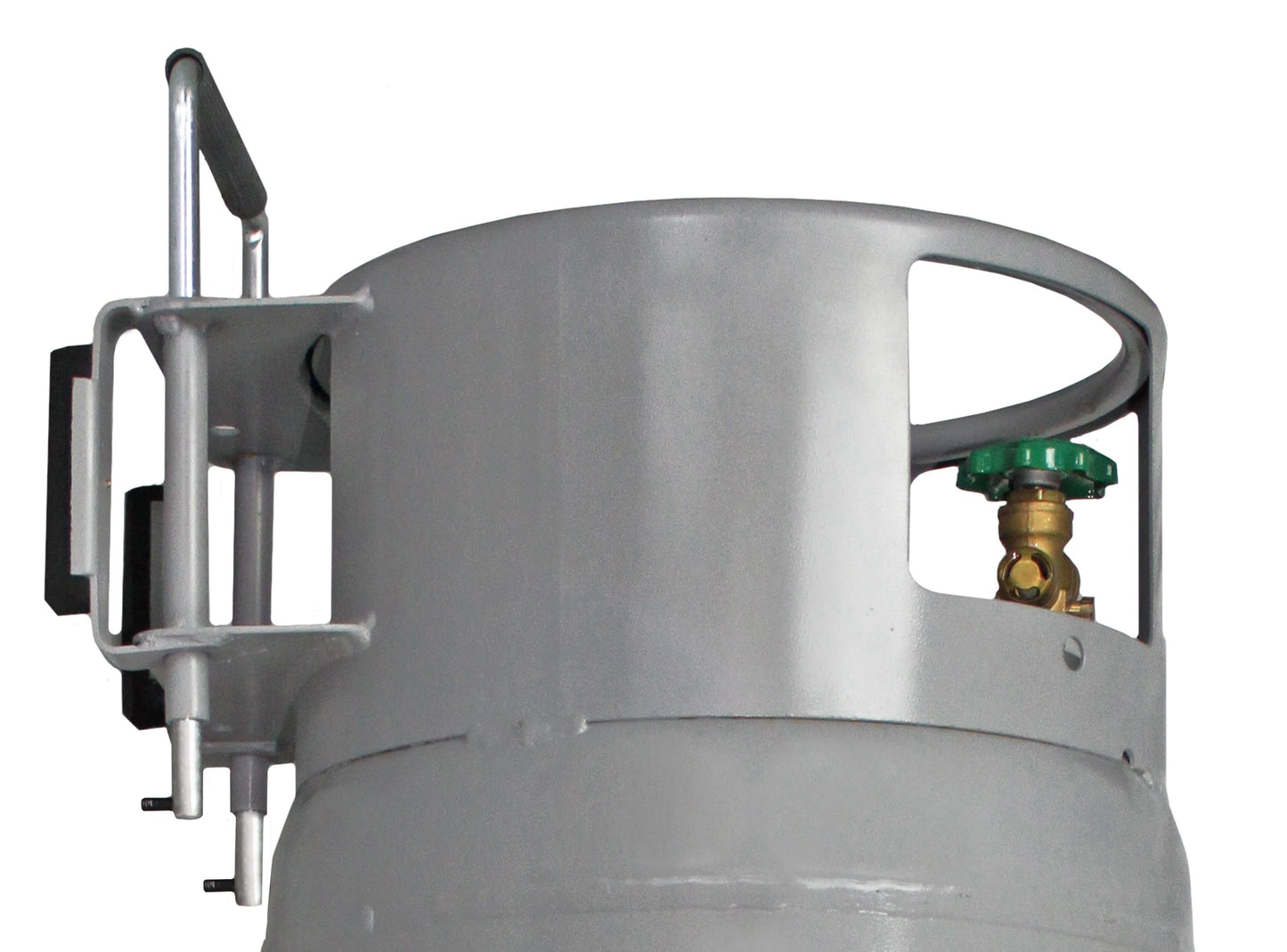 Flame King 100lb Empty Horizontal & Vertical Propane Cylinder with POL & Wheels