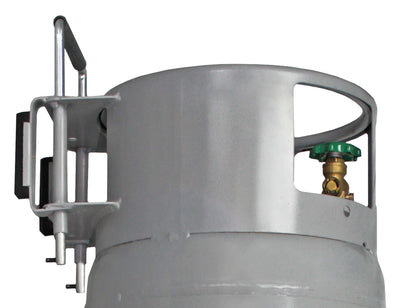 Flame King 100lb Empty Horizontal & Vertical Propane Cylinder with POL & Wheels