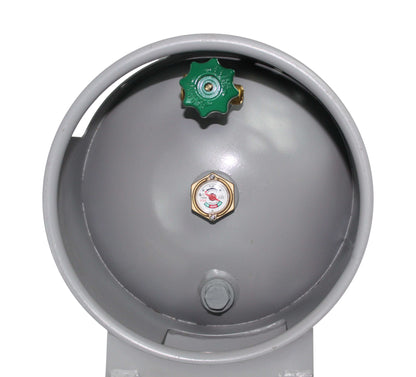 Flame King 100lb Empty Horizontal & Vertical Propane Cylinder with POL & Wheels