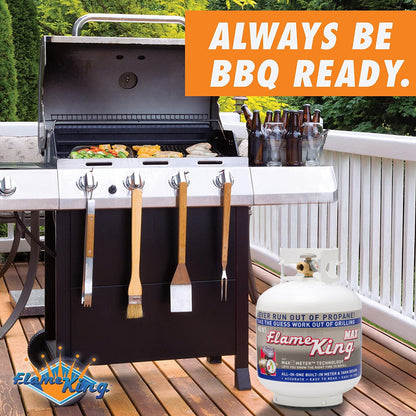 Flame King 20lb Propane Tank LP Cylinder with OPD & Gauge