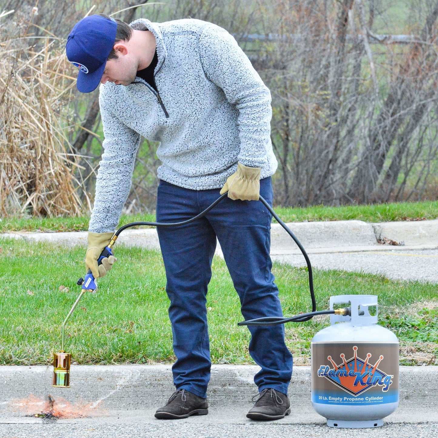 Flame King Propane Torch Weed Burner with Blast Trigger 320,000 BTU