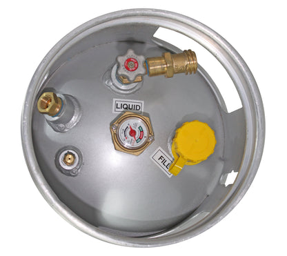 Flame King 43.5lb Aluminum Forklift Propane Tank Cylinder with Gauge