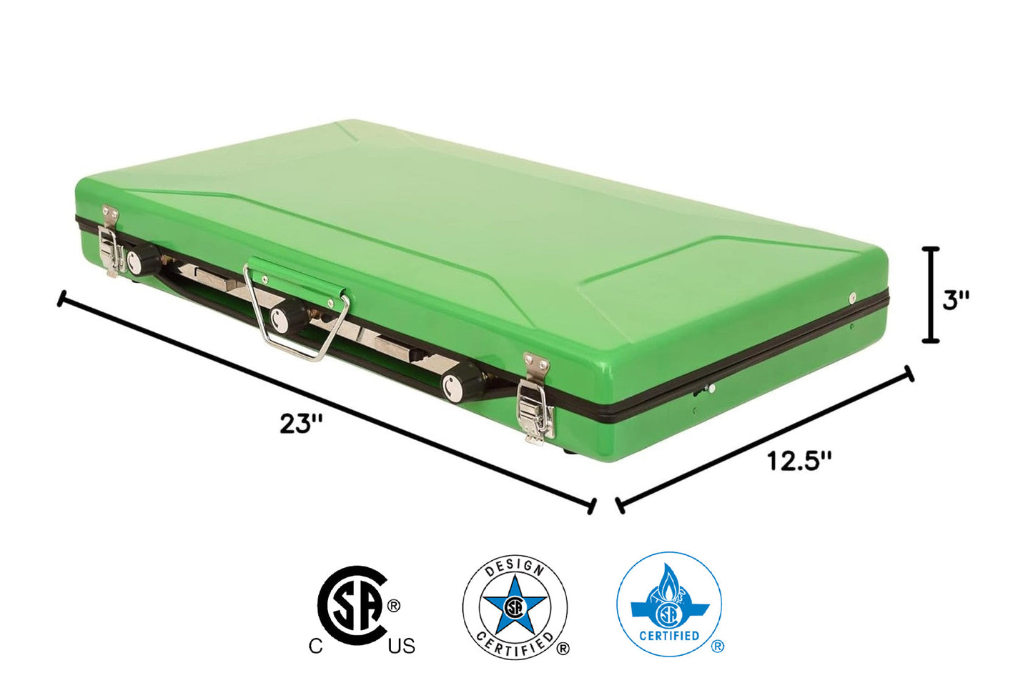 Flame King Portable 3 Burner Grill Propane Gas Camping Stove Toast Tray