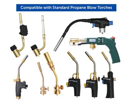 Flame King Flexible 5 FT Extension Hose For 1Lb Propane Tank Cylinder