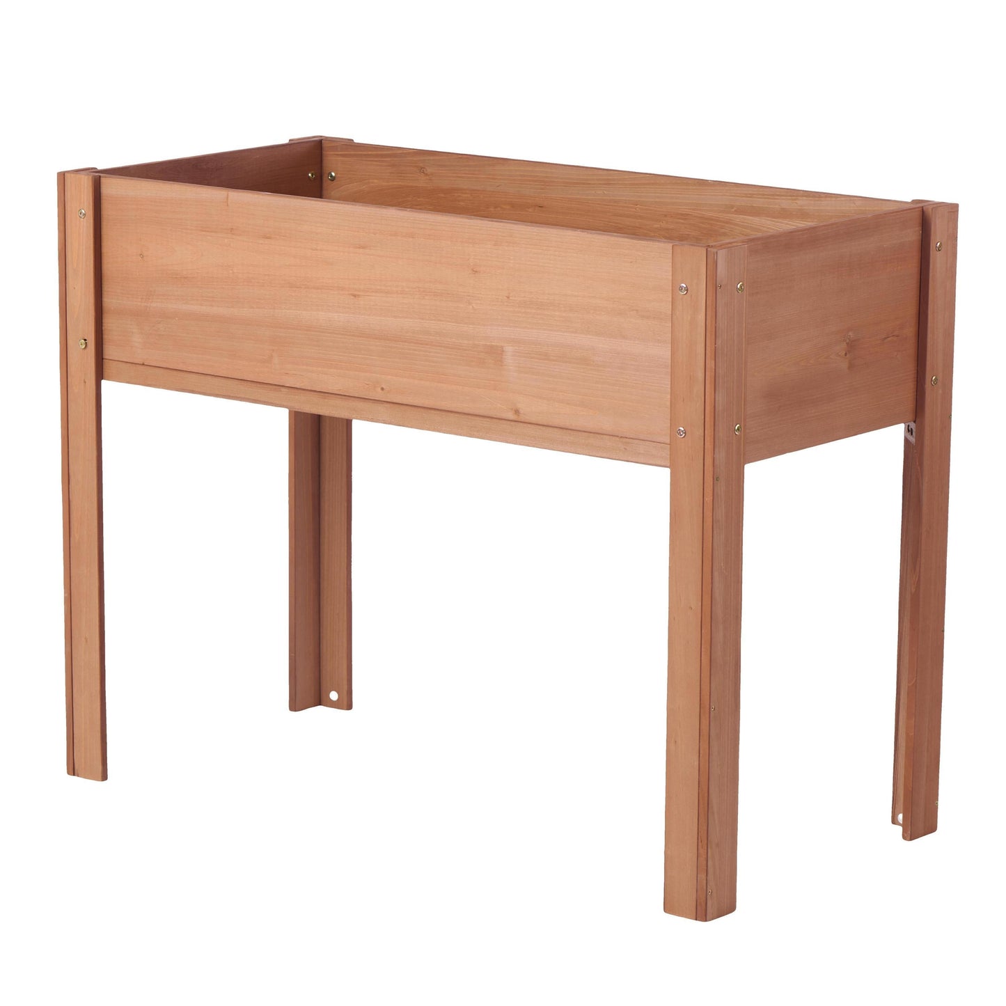 PolyTEAK Wooden Raised Garden Bed with Legs for Growing Flowers, Herbs, Fruits & Vegetables