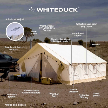 White Duck 10'x12' Alpha Wall Tent