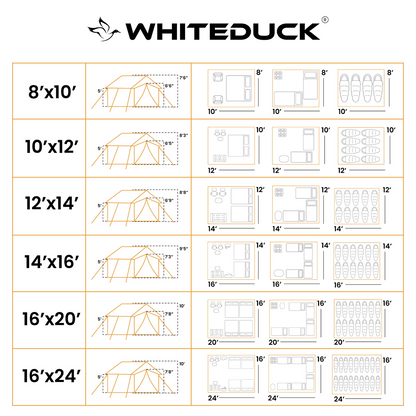 White Duck Outdoors 14' x 16' Alpha Wall Tent