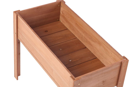 PolyTEAK Wooden Raised Garden Bed with Legs for Growing Flowers, Herbs, Fruits & Vegetables