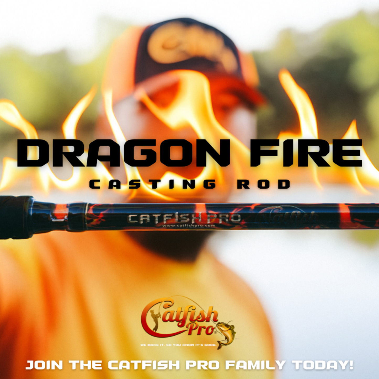 Catfish Pro Black Dragon Fire Casting Rod