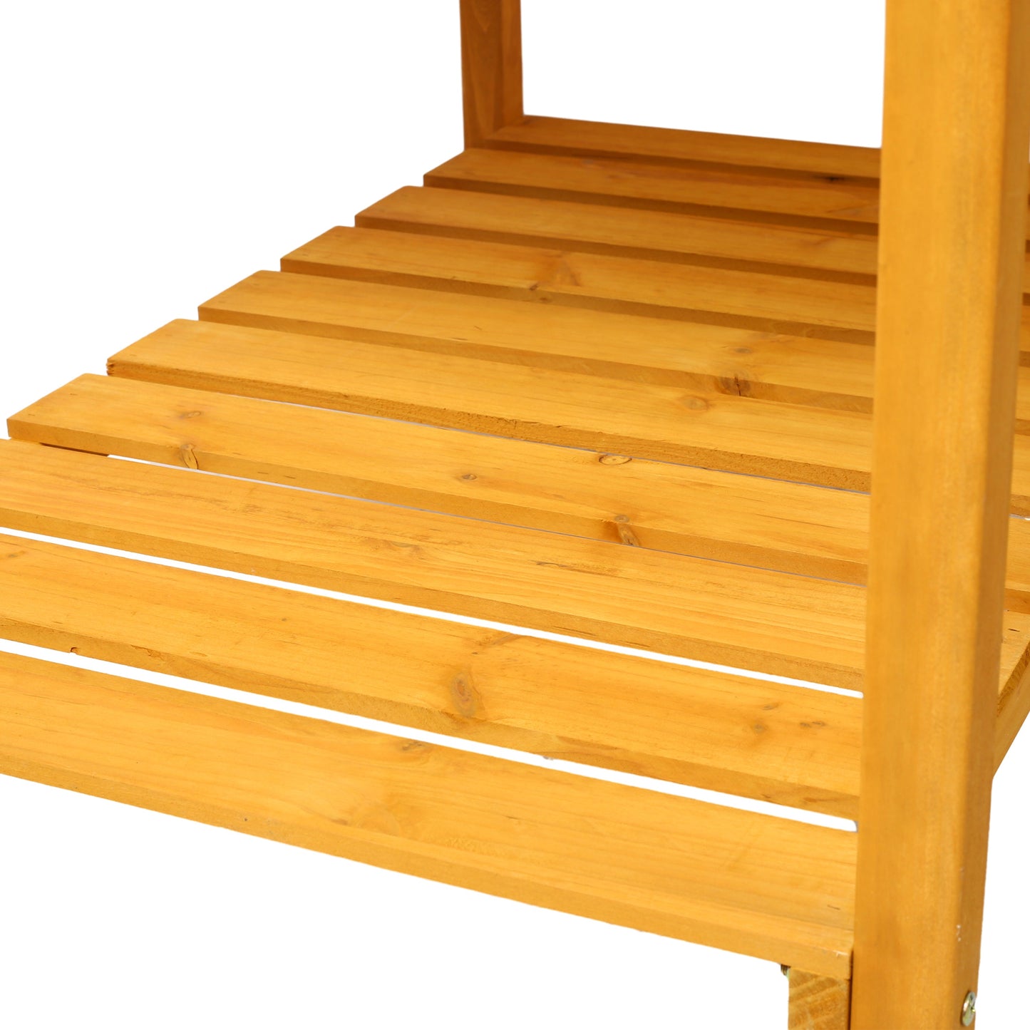 PolyTEAK Elevated 8 Pocket Garden Bed on Wheels for Flowers, Herbs, and Vegetables with Storage Shelf & Drainage Holes
