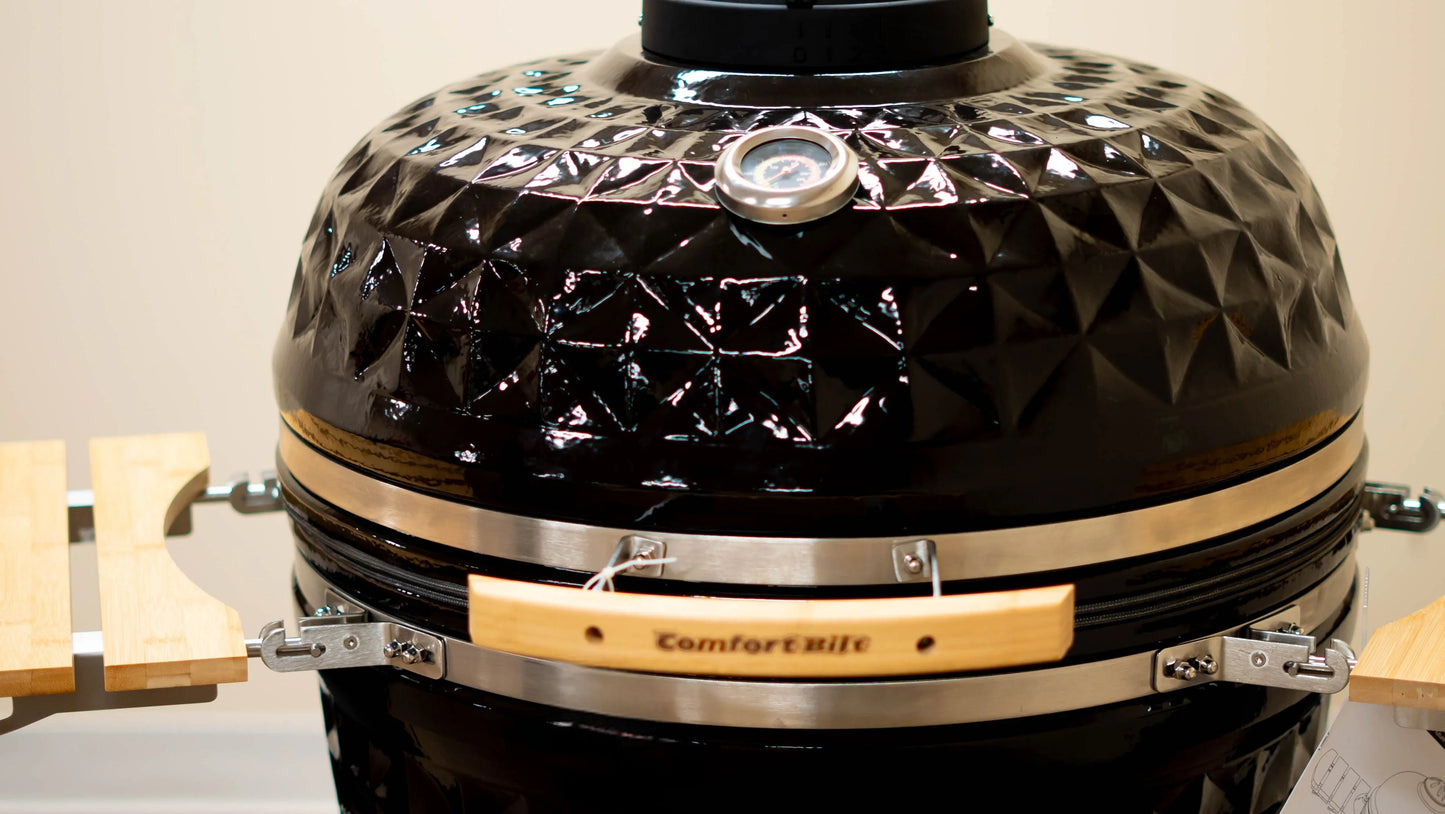 ComfortBilt Coals 26" Ceramic Kamado Grill - Black Diamond Pattern