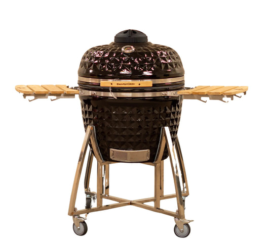 ComfortBilt Coals 26" Ceramic Kamado Grill - Black Diamond Pattern