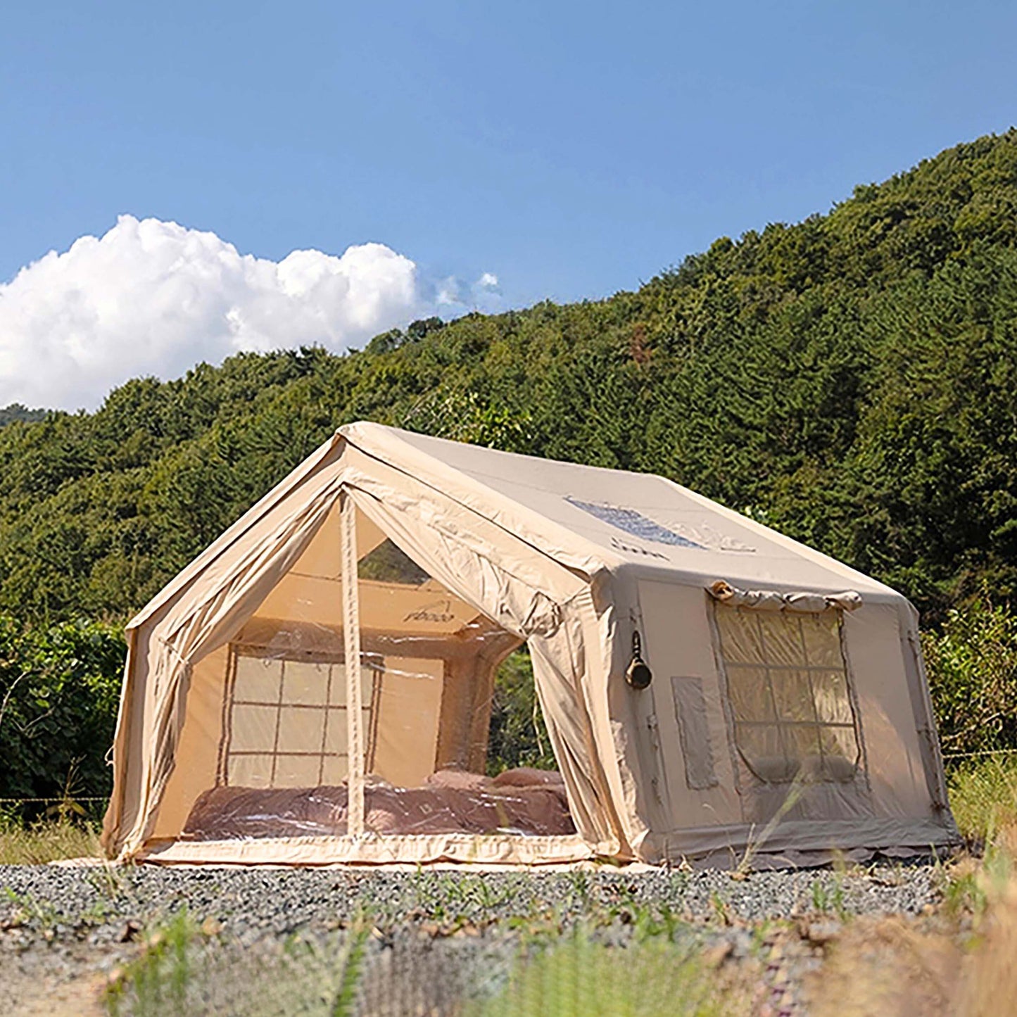 Coody 10 Beige Inflatable Tent House for Camping (2-4 Person)