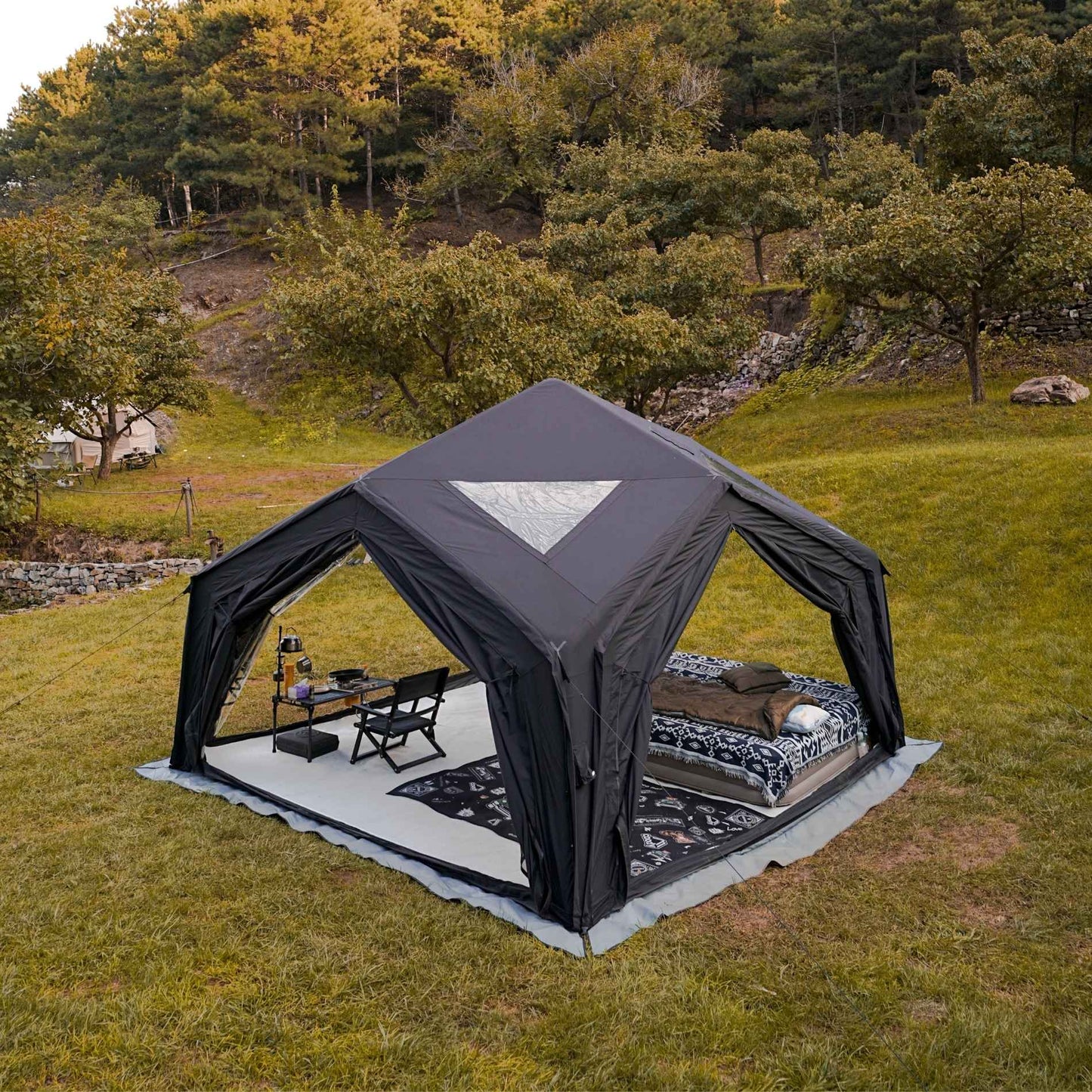 Coody Air Tent Hub Shelter Black Inflatable Tents for Camping (2-6 Person)