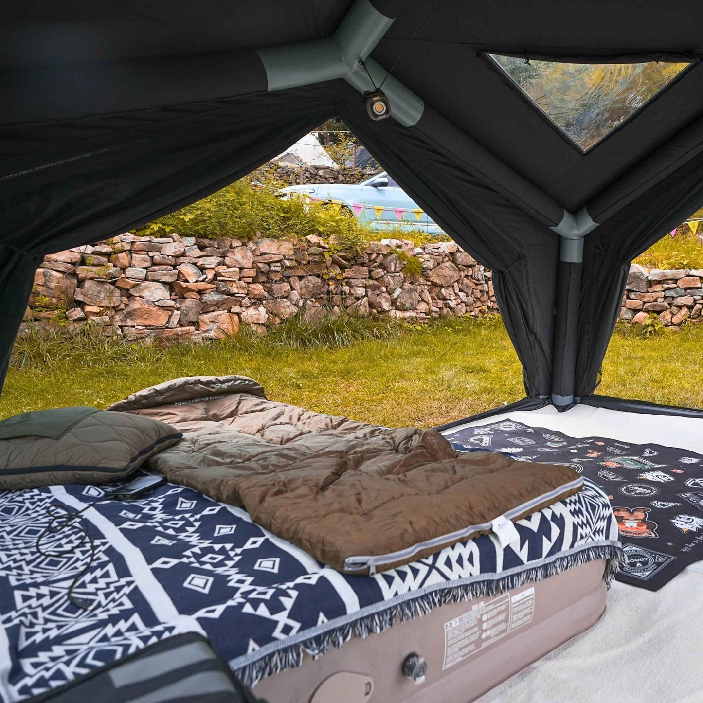 Coody Air Tent Hub Shelter Black Inflatable Tents for Camping (2-6 Person)