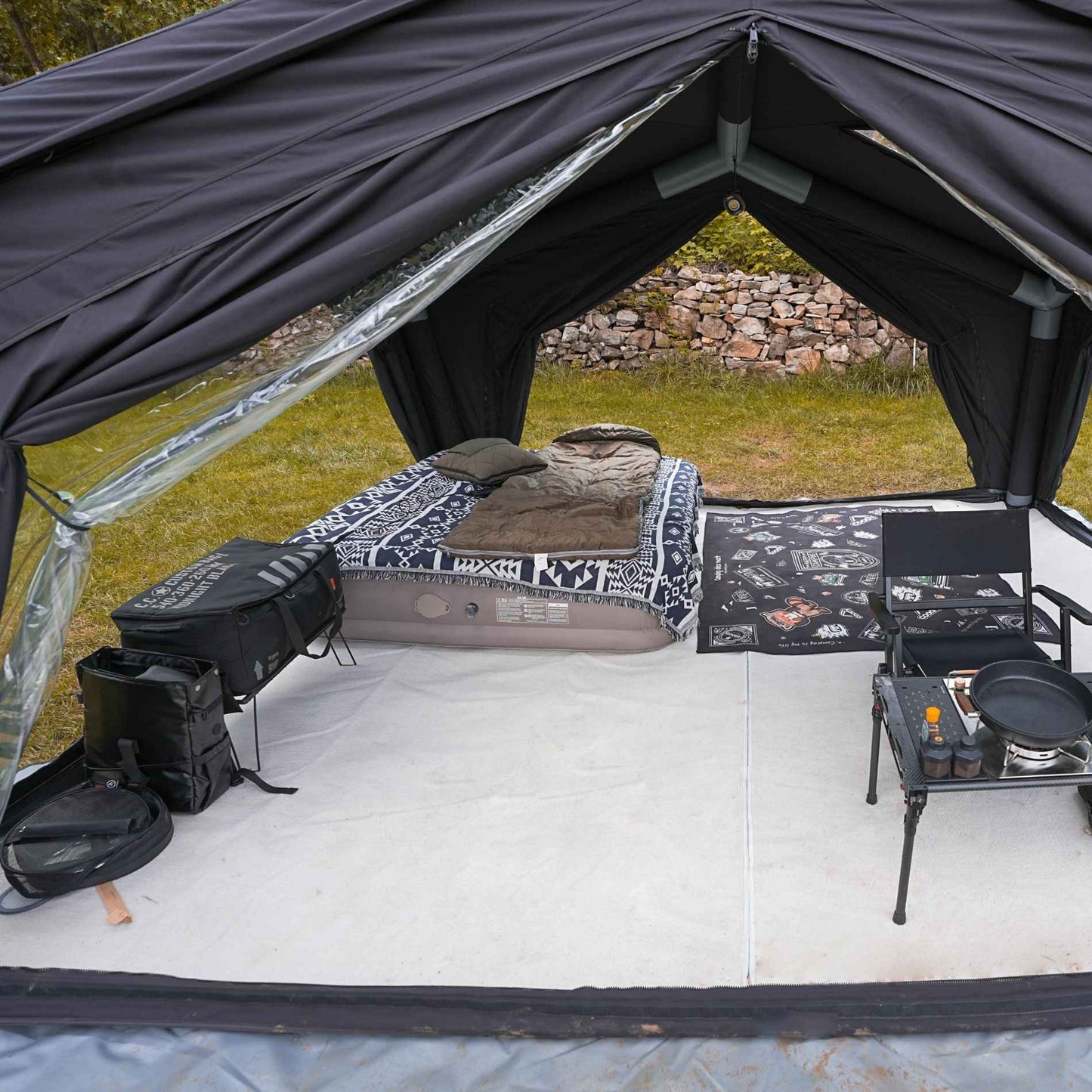 Coody Air Tent Hub Shelter Black Inflatable Tents for Camping (2-6 Person)