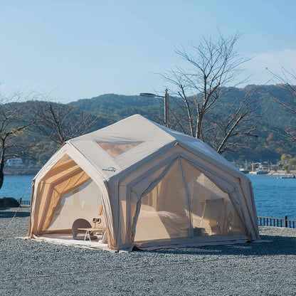 Coody AirTent Hub Shelter Beige Inflatable Tents for Camping (2-6 Person)