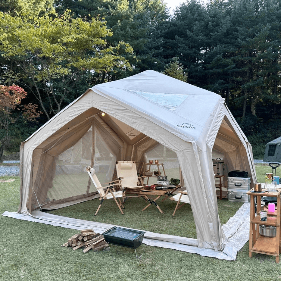 Coody AirTent Hub Shelter Beige Inflatable Tents for Camping (2-6 Person)