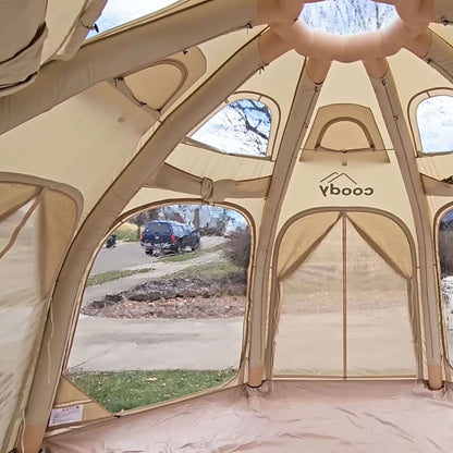 Coody Aurora Dome Beige Inflatable Shelter for 2-4 person