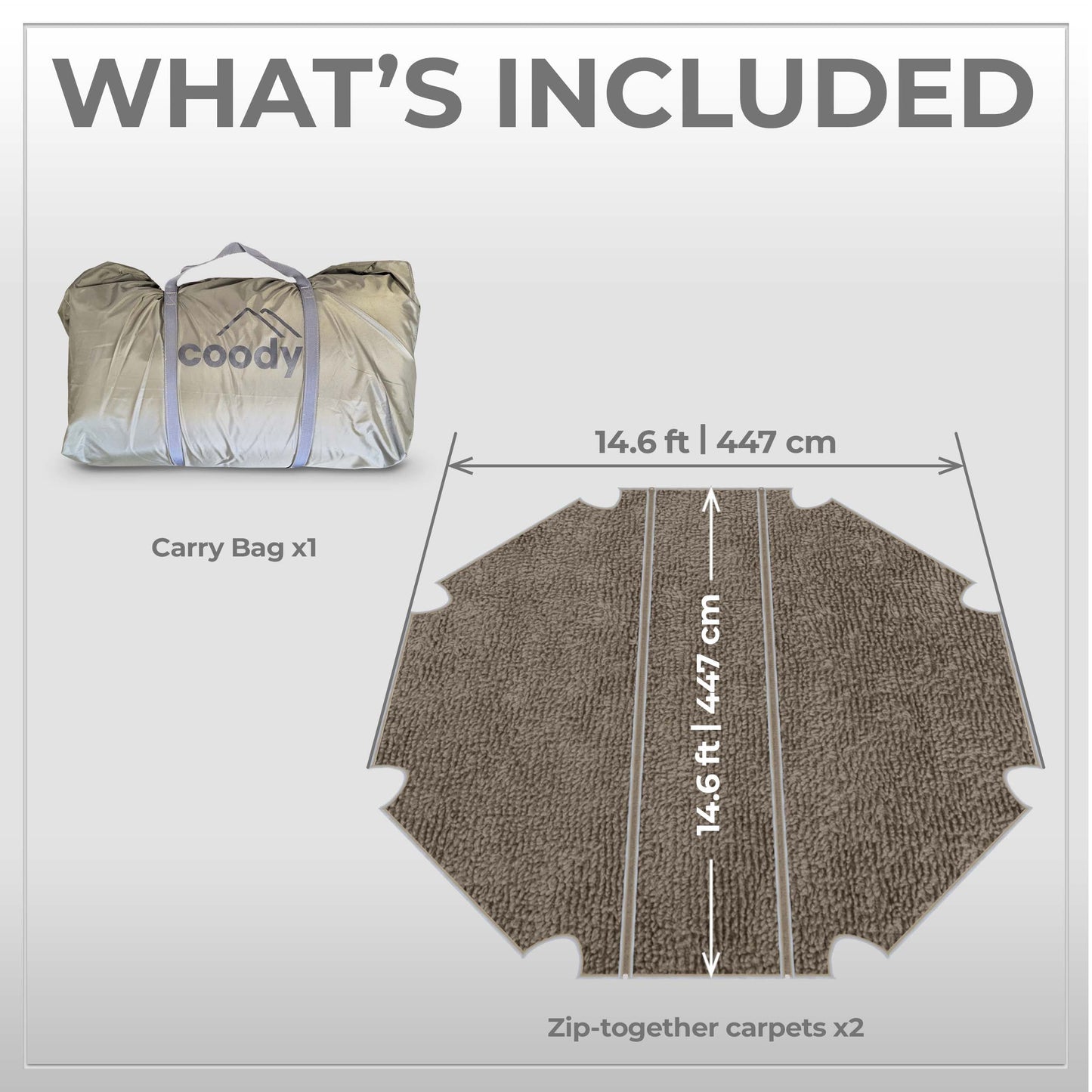 Carpet for Coody Aurora Dome AirTent - Forest Green
