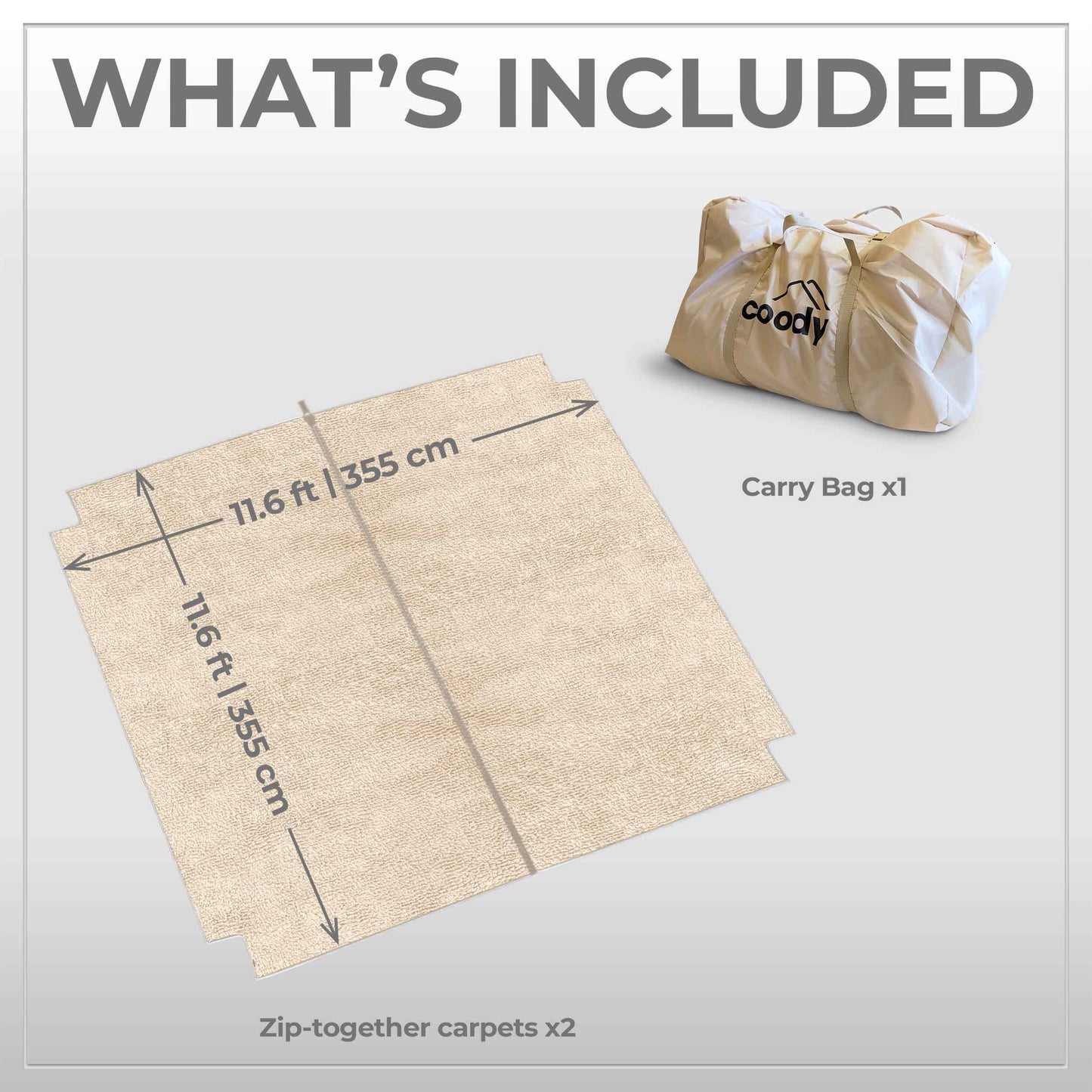 Carpet for Coody Hub AirTent - Beige