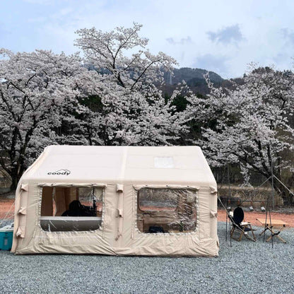 Coody Familia AirTent 13.6 Beige Inflatable Tent House for Camping (2-8 Person)