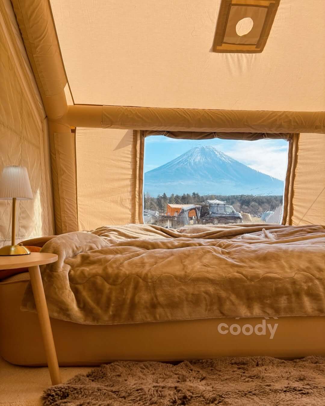 Coody Familia AirTent 13.6 Beige Inflatable Tent House for Camping (2-8 Person)