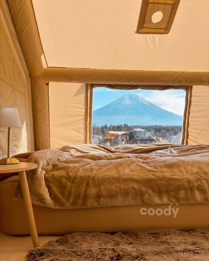Coody Familia AirTent 13.6 Beige Inflatable Tent House for Camping (2-8 Person)