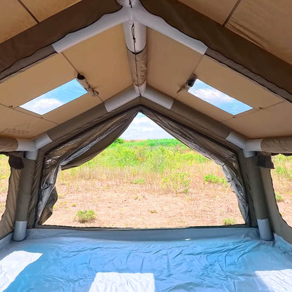 Coody Familia AirTent 13.6 Forest Green + Stove Caminus M + Electric Pump