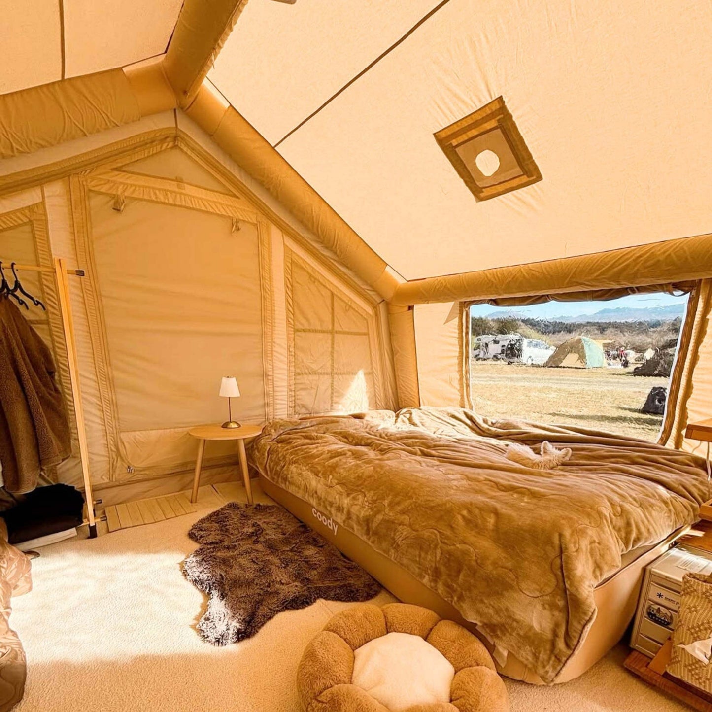 Coody Familia AirTent 17.2 Beige Inflatable Tent House for Camping (2-10 Person)