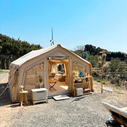 Coody Familia AirTent 17.2 Beige Inflatable Tent House for Camping (2-10 Person)