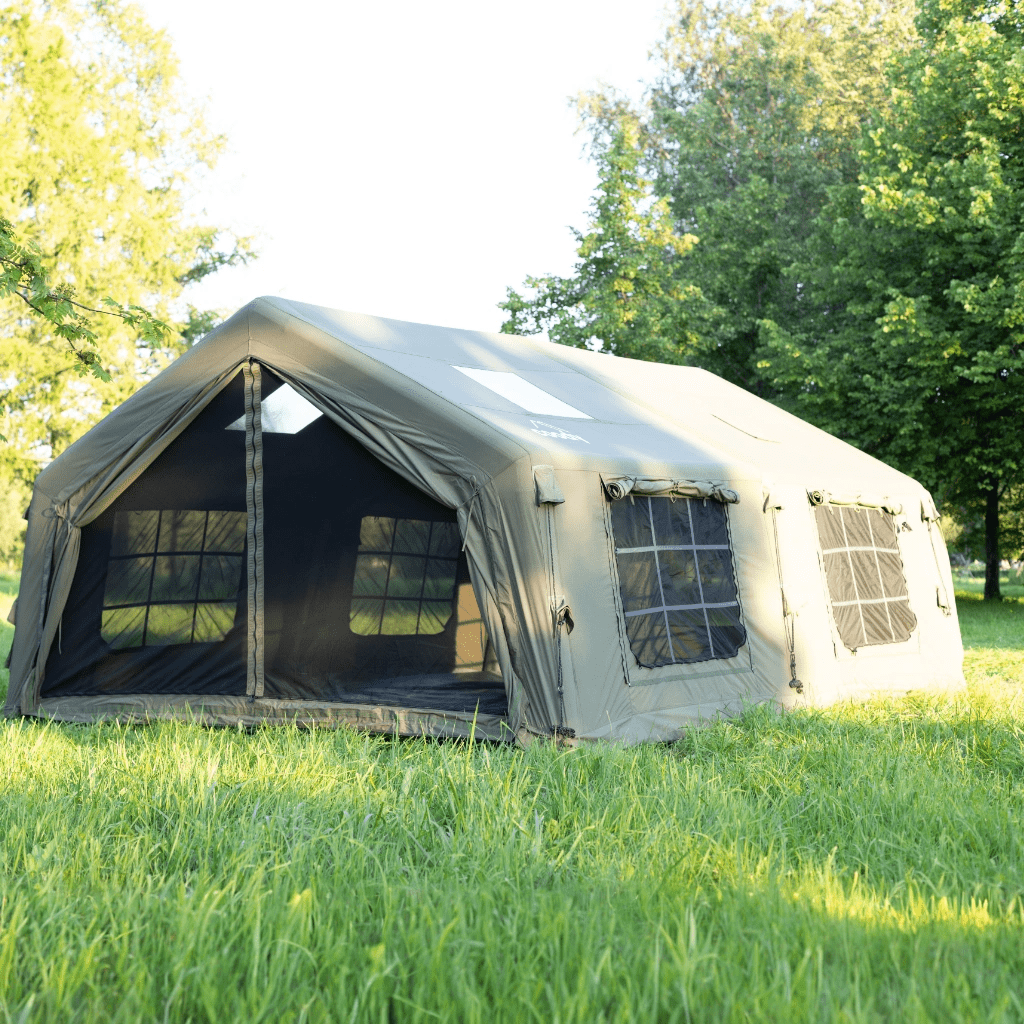 forest tent house Coody Familia AirTent 17.2 Green for Camping (2-10 Person)