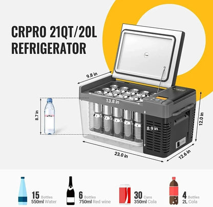 BougeRV CRPRO30 30 Quart 12V Portable Car Fridge Kit