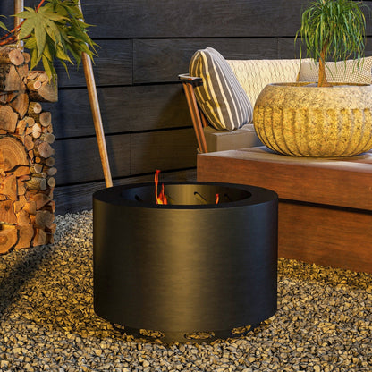 PolyTEAK Portable Stainless Smokeless Fire Pit with Poker for Campfire, Backyard Picnic, and Camping