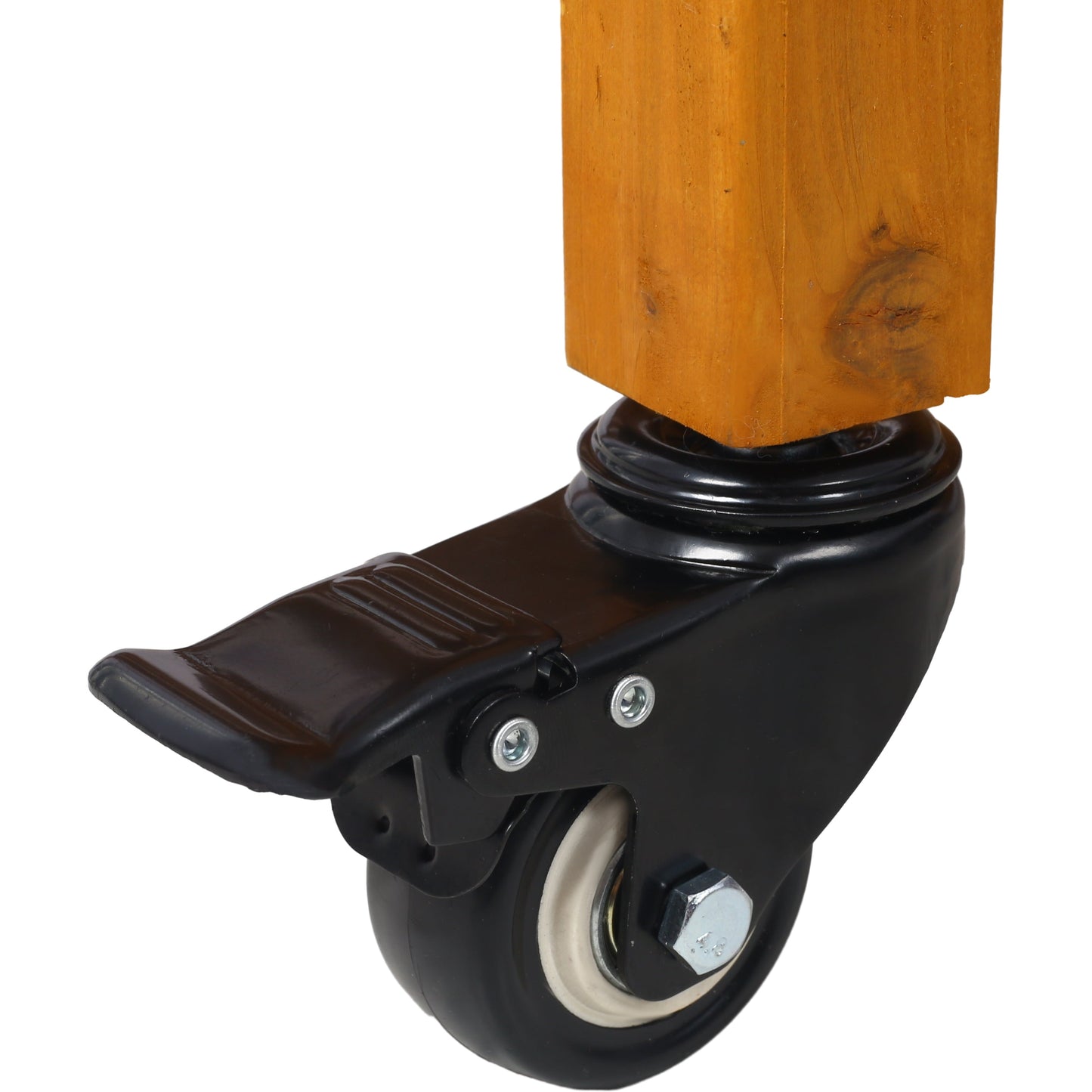 PolyTEAK Elevated 8 Pocket Garden Bed on Wheels for Flowers, Herbs, and Vegetables with Storage Shelf & Drainage Holes