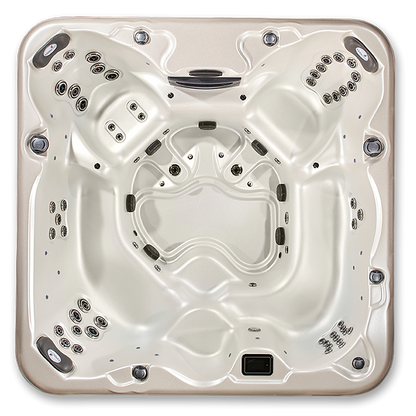Patio Elegance Arcadia Luxury Spa Hot Tub – 7-Person Spa with Dual Captain’s Chairs & Open Footwell, 8' Design