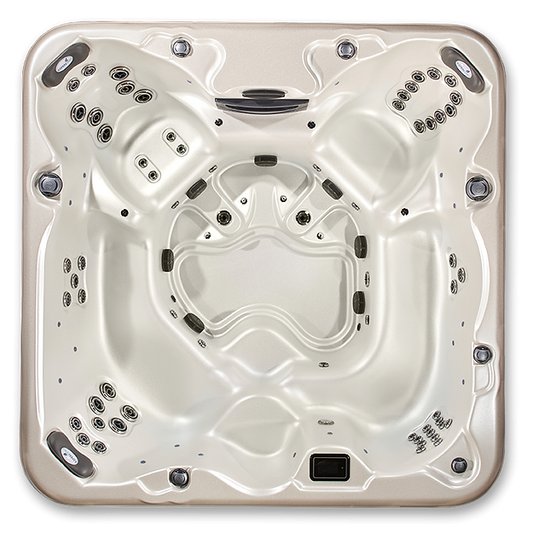 Patio Elegance Arcadia Luxury Spa Hot Tub – 7-Person Spa with Dual Captain’s Chairs & Open Footwell, 8' Design