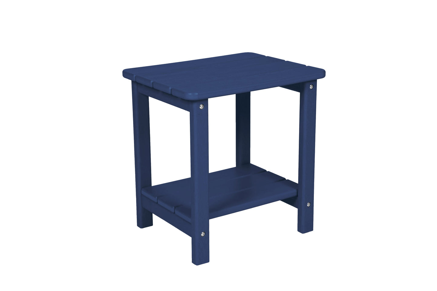 Folding Adirondack Chair with Side Table, 3-Piece Adirondack Chair Set with Wood Texture, Navy Blue(includes 2 Chairs and 1 Table)