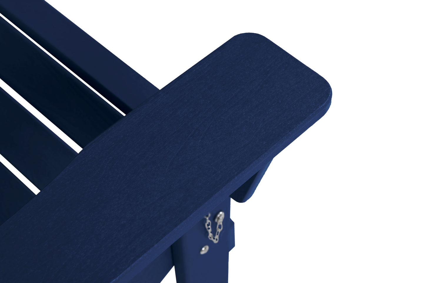 Folding Adirondack Chair with Side Table, 3-Piece Adirondack Chair Set with Wood Texture, Navy Blue(includes 2 Chairs and 1 Table)